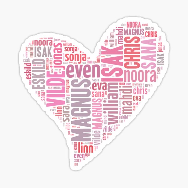 Skam heart - pink Sticker