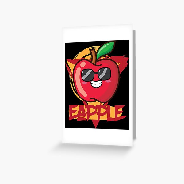 Cool Kawaii Apple with Sunglasses - Nerdy Fruit' Sticker