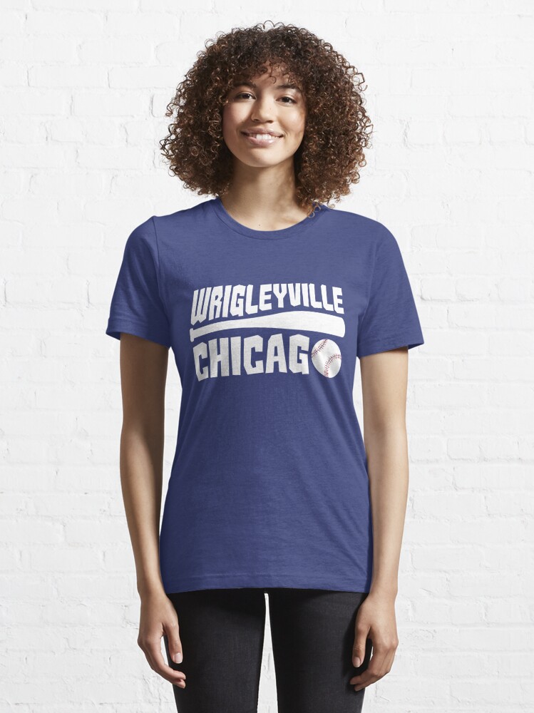  Wrigleyville Chicago Baseball American Long Sleeve T-Shirt :  Sports & Outdoors