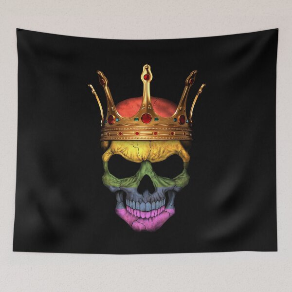 Item preview, Rainbow Flag Skull with Crown designed and sold by JeffBartels.