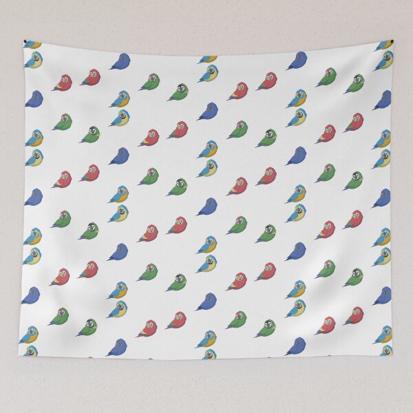 Item preview, Adorable fluffy macaw pattern designed and sold by AniBeanz.