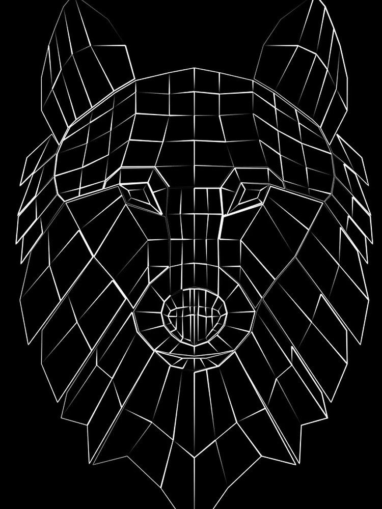 Thumbnail 4 of 4, iPhone Case, Stylized Wolf designed and sold by Razor3D.