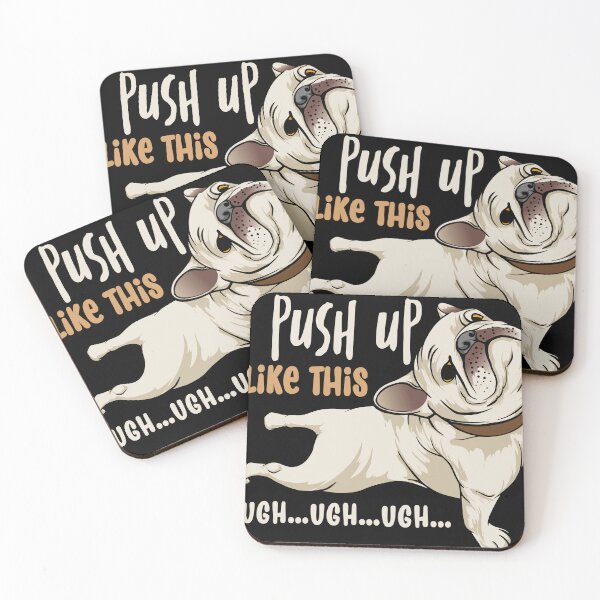 Item preview, Pug Dog Mascot I Push like This Ugh Ugh Ugh designed and sold by Fast Print Solutions.
