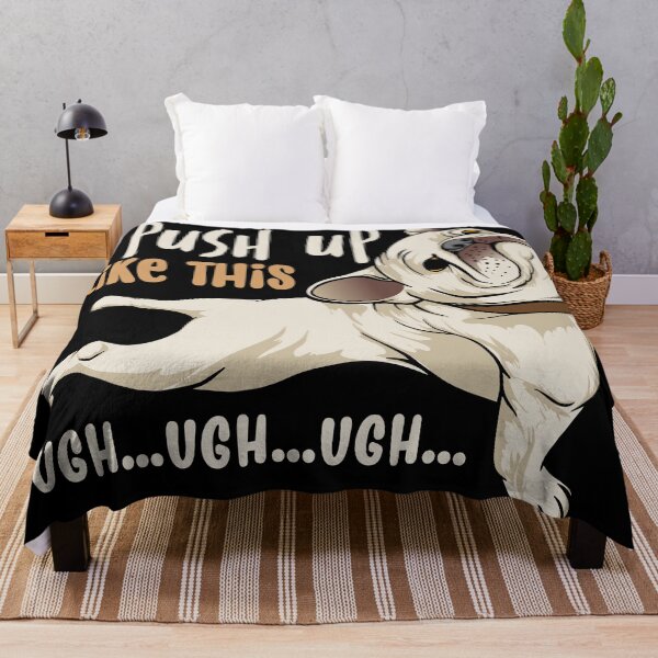 Item preview, Pug Dog Mascot I Push like This Ugh Ugh Ugh designed and sold by Fast Print Solutions.