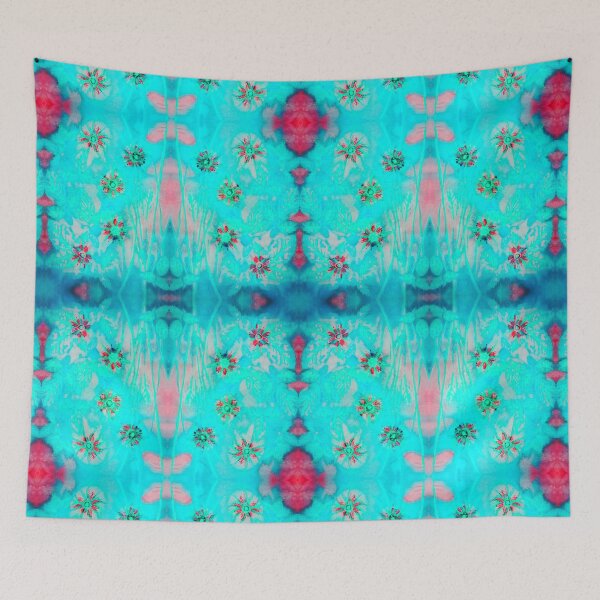 Item preview, Daisy in The Sky With Diamonds Cyan Red designed and sold by SpiritGifts.