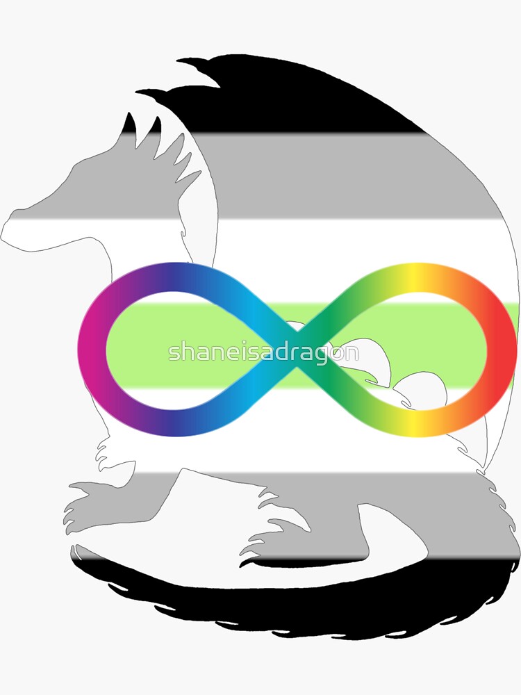 Neurodivergent Agender Pride Dragon Sticker For Sale By