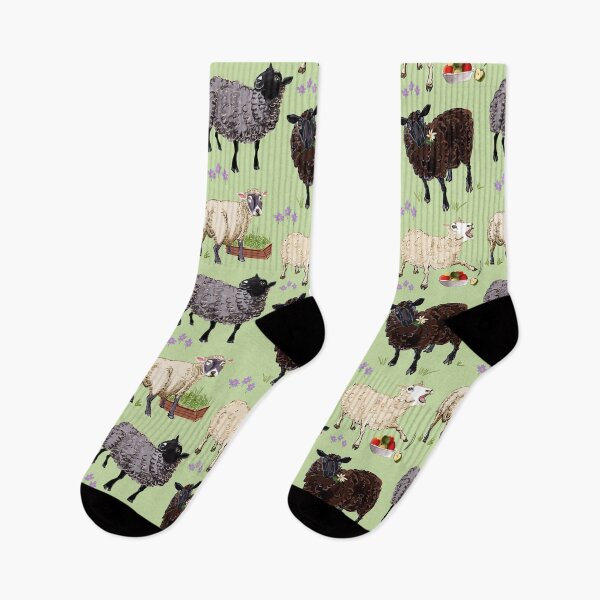 Item preview, Sheep pattern in green designed and sold by EskTuulispaa.