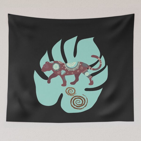 Item preview, Boho Panther Leaf designed and sold by HappyLifeCreate.