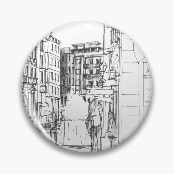 Item preview, Drawing of a Street in Teruel, Spain designed and sold by Emily Posey.