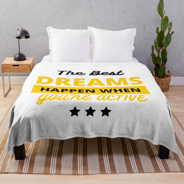 Item preview, The Best Dream Happen When You Are Active - with black and yellow colors designed and sold by sama-stylish.