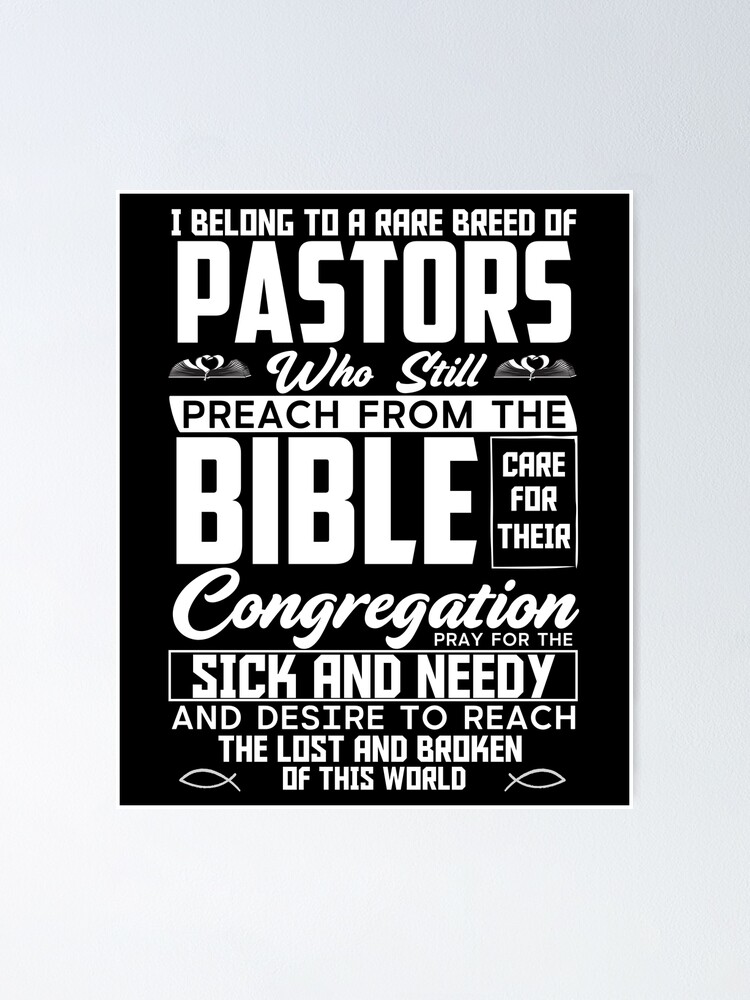 I Belong To A Rare Breed Of Pastors Minister Clergy Pastor Poster By