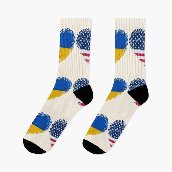 Item preview, America Stand With Ukraine, USA Supports Ukraine, America Supports Ukraine Heart Love Flag designed and sold by GSArtSpace.