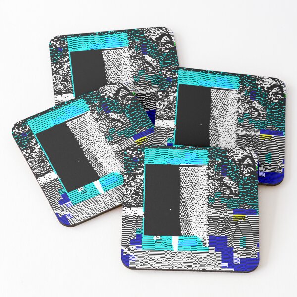Item preview, Glitchy Bits Blue - dither on early tech designed and sold by Plastic Memory Archive.