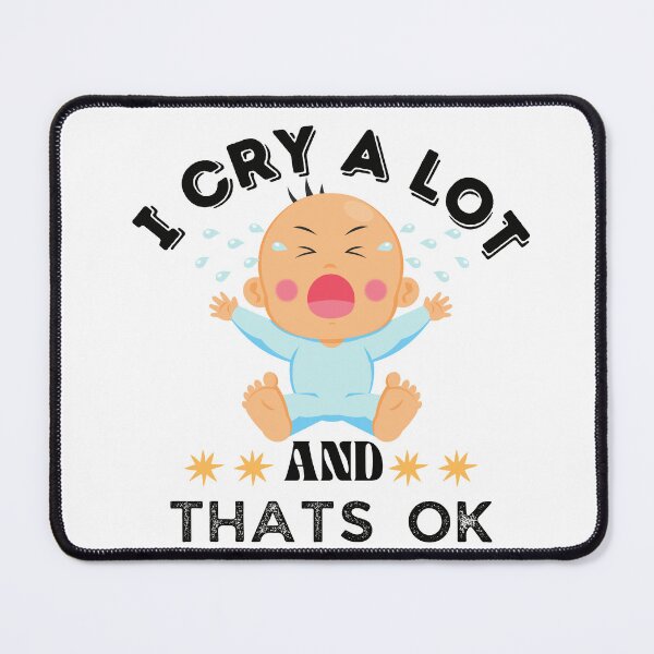 Item preview, i cry a lot and thats ok - with baby and black and yellow colors designed and sold by sama-stylish.