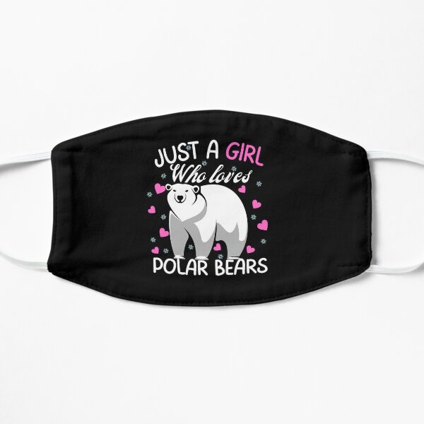 Just A Girl Who Loves Polar bears 2 Flat Mask