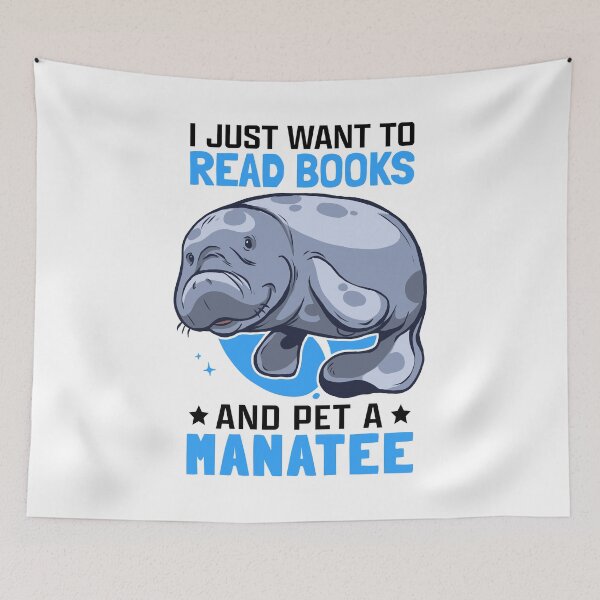 Item preview, manatees and books manatee marine mammal sea cow designed and sold by madgrfx.