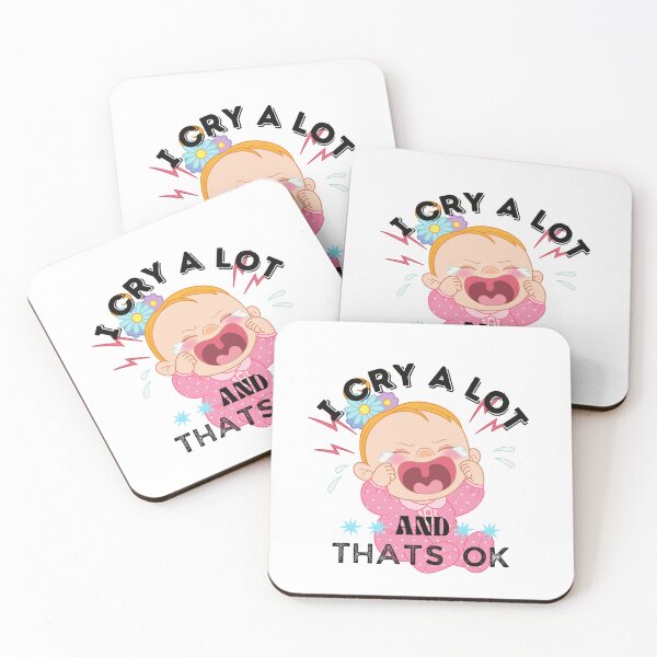 Item preview, i cry a lot and thats ok - with baby girl and black and pink colors designed and sold by sama-stylish.