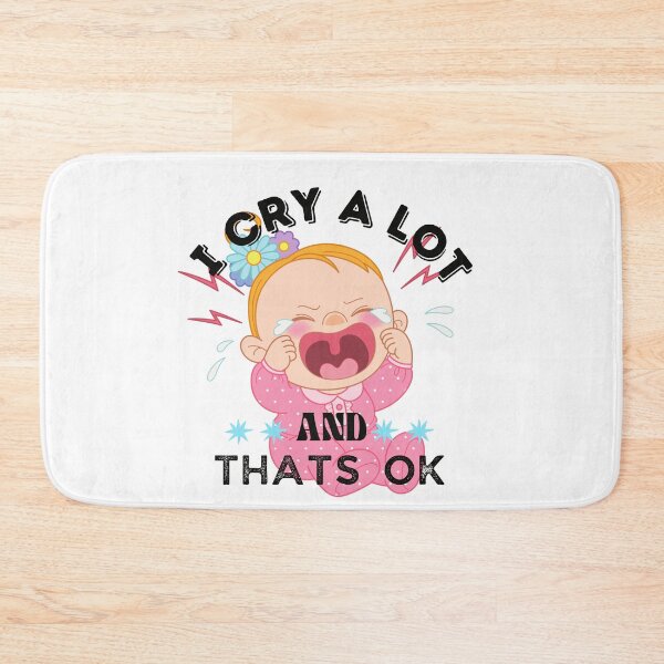 Item preview, i cry a lot and thats ok - with baby girl and black and pink colors designed and sold by sama-stylish.