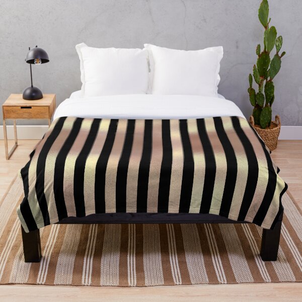 Item preview, Rose gold and black stripes designed and sold by Dazzleway.