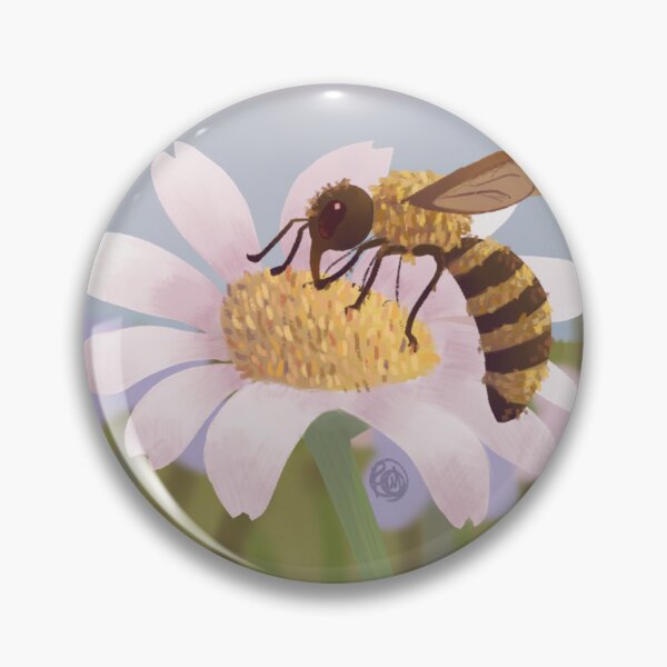 Artikelvorschau, Biene auf Blume entworfen und verkauft von Puffette.