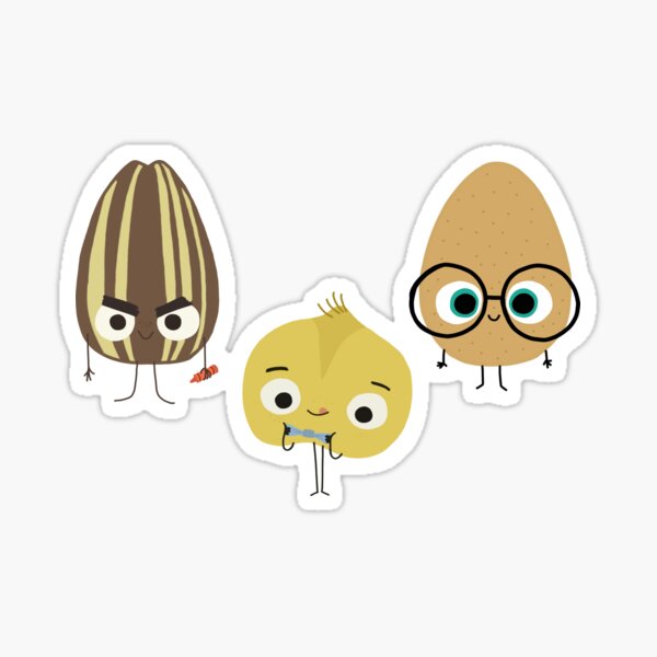 Bad Seed, Cool Bean, and Good Egg Set Sticker