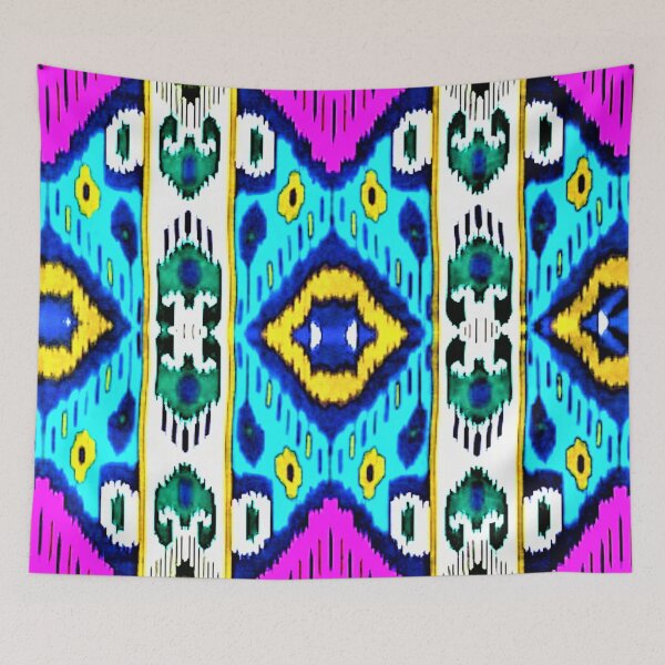 Item preview, Uzbek Ikat colorful designs ikat patterns, Uzbek Ikat designs designed and sold by LeFabriqueOuz.