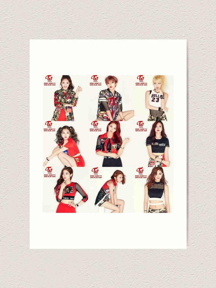 Twice Like Ooh Ahh Ot9 Teaser Pics Art Print By Manivanh Redbubble