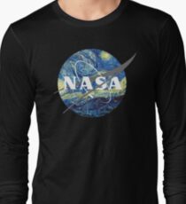 Nasa Logo Van Gogh Long Sleeve T-Shirt
