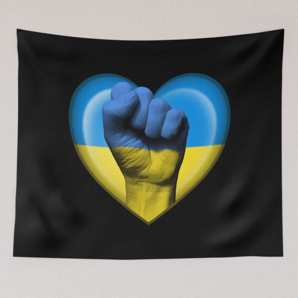 Item preview, Ukrainian Heart with Raised Fist designed and sold by JeffBartels.