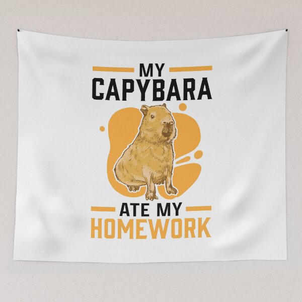 Item preview, Capybara homework eaten capybara designed and sold by madgrfx.