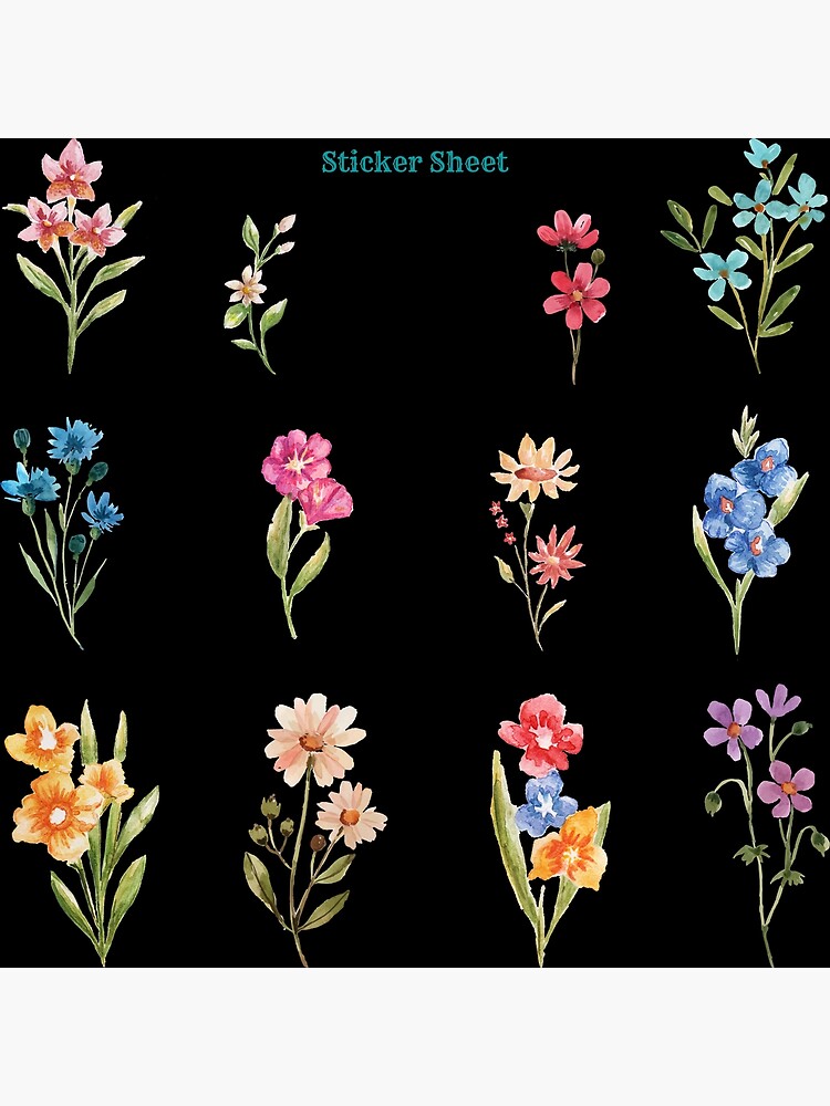 Sticker Sheet - Wildflower, Planner Stickers