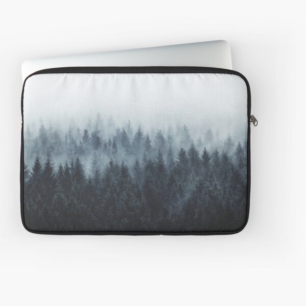 Vista previa del artículo con la obra «High And Low // Dark Romantasy Moody Wilderness Dream Forest With Cascadia Trees Covered In Fog», diseñado y vendido por Tordis Kayma.