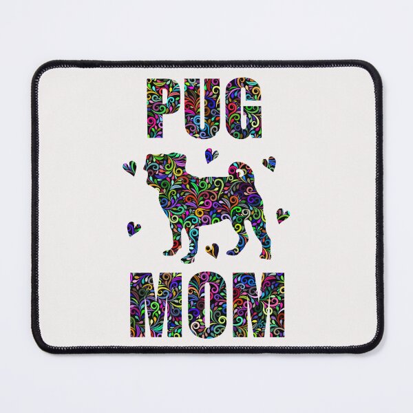 Item preview, Colorful Pug Mom With Hearts designed and sold by Pugstuff.