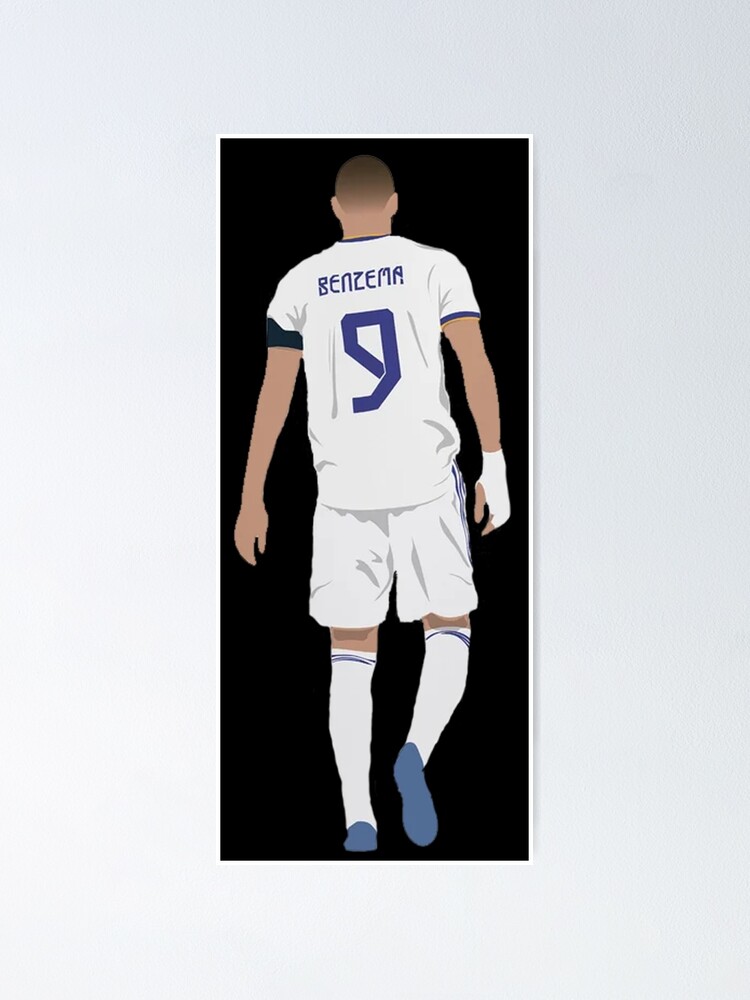 NEW LARGE Real Madrid Home Jersey White 2022-2023 Karim Benzema