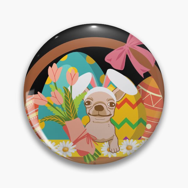 Item preview, Easter Chihuahua Puppy With Easter Basket designed and sold by BronikowskiART.
