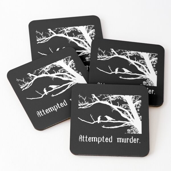 Item preview, Funny Crow Gift | Attempted Murder | Pun Play on Words | Bird Humor designed and sold by Covello & Martin Est. 1993.