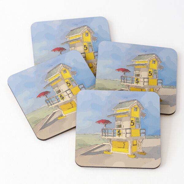 Item preview, Cute lifeguard tower in Clearwater Beach Florida - WelshDesigns designed and sold by welshdesigns.