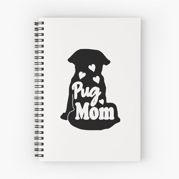 Item preview, Wonderful Pug Mom Silhouette With Hearts designed and sold by Pugstuff.