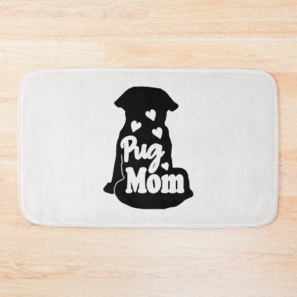 Item preview, Wonderful Pug Mom Silhouette With Hearts designed and sold by Pugstuff.