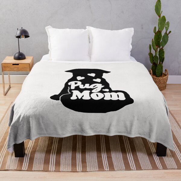 Item preview, Wonderful Pug Mom Silhouette With Hearts designed and sold by Pugstuff.