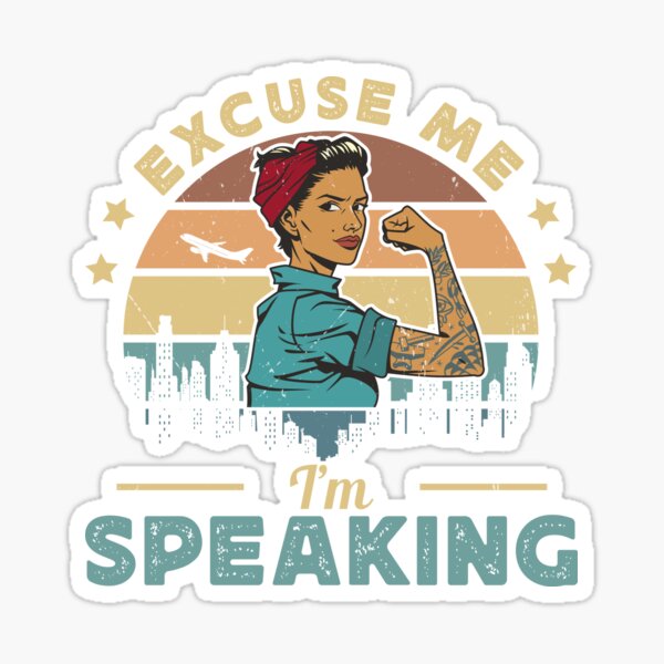 Aperçu de l'œuvre Excuse Me I'm Speaking Debate Speaker Debating Club Woman créée et vendue par StrongShirts.