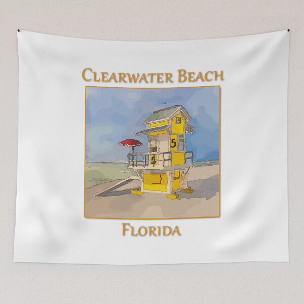 Item preview, Cute Lifequard tower in Clearwater Beach Florida - WelshDesigns designed and sold by welshdesigns.