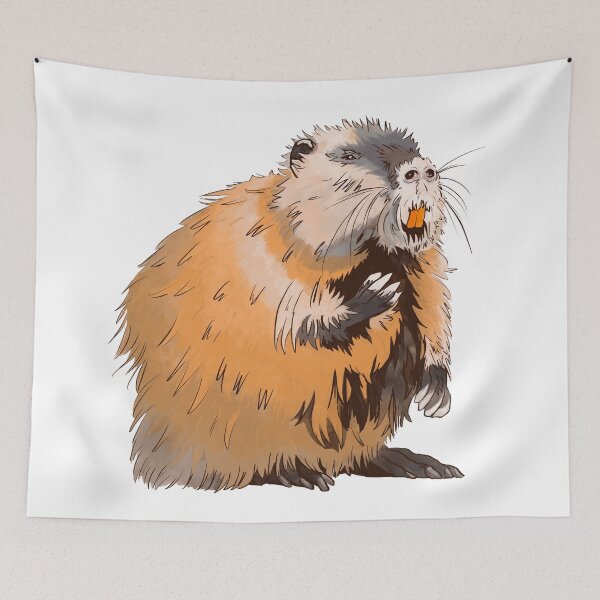 Item preview, Laughing nutria designed and sold by thebrokenbird.