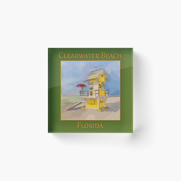Item preview, Cute Lifequard tower in Clearwater Beach Florida - WelshDesigns designed and sold by welshdesigns.