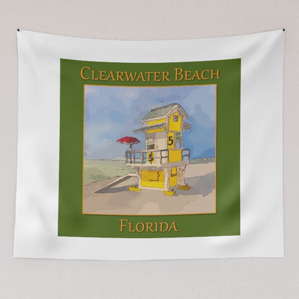 Item preview, Cute Lifequard tower in Clearwater Beach Florida - WelshDesigns designed and sold by welshdesigns.