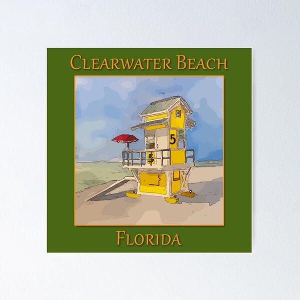 Item preview, Cute Lifequard tower in Clearwater Beach Florida - WelshDesigns designed and sold by welshdesigns.
