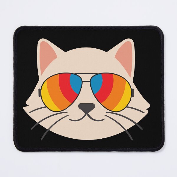 Item preview, Cat face with colored glasses, very stylish, excellent for children or babies who like cats designed and sold by EMIPRINCESS.