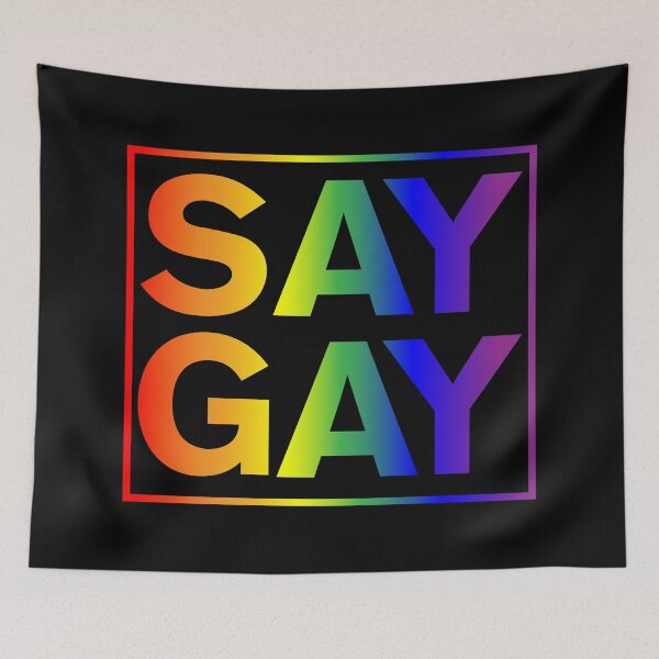 Item preview, SAY GAY - Rainbow Square designed and sold by NickiPost.