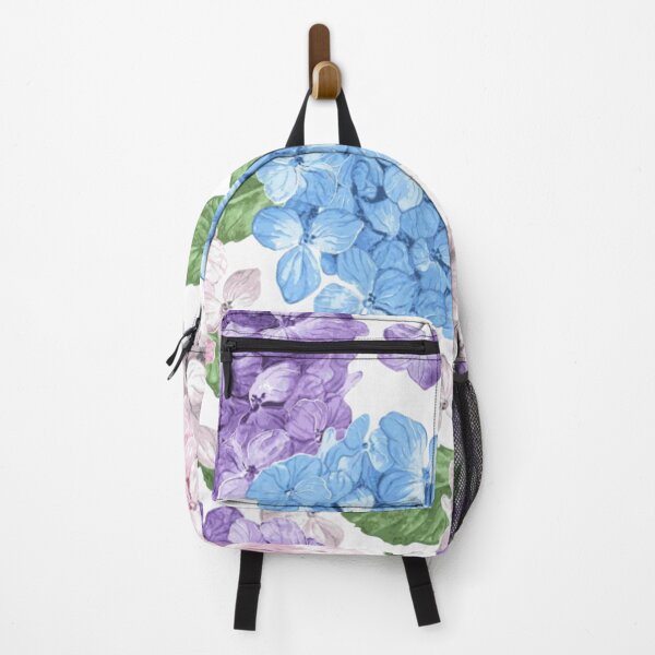 Item preview, Hydrangea Pink Blue Purple Flowers Petals and Leaves in Watercolor designed and sold by WearWolfDesigns.