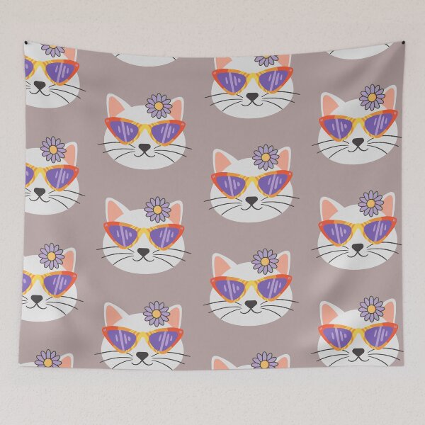Item preview, Cute kitty face with glasses, with chip style. Stylish cat for cat lovers. designed and sold by EMIPRINCESS.